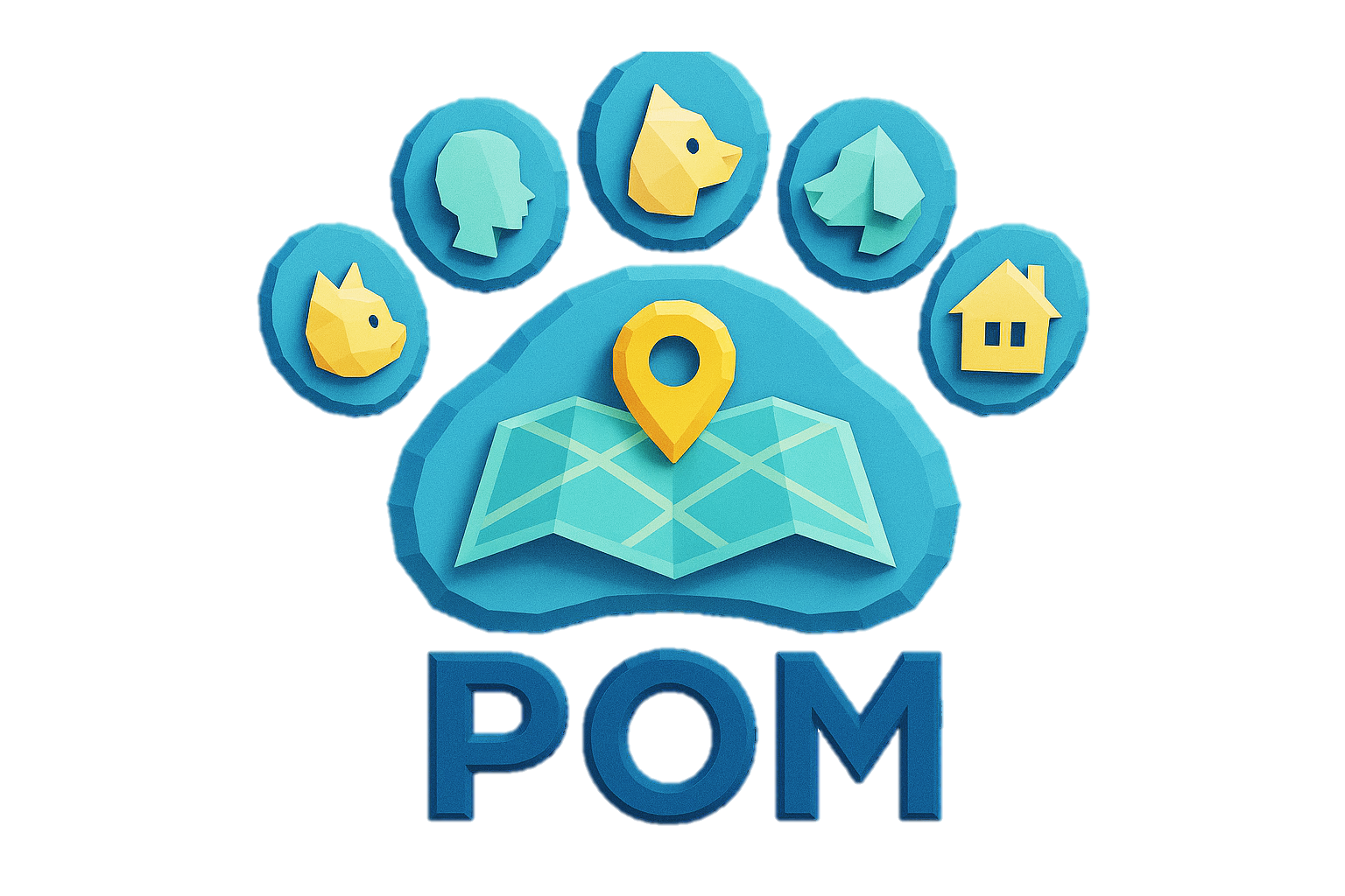 Paws-on-Map Logo